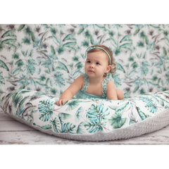 Blauw mousseline kussen voor mama en baby