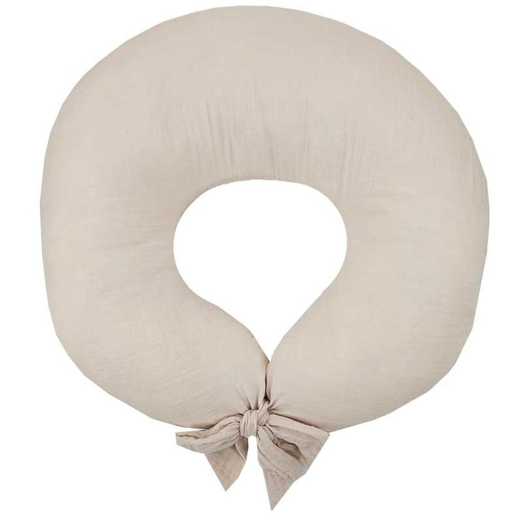 Beige muslin feeding crescent