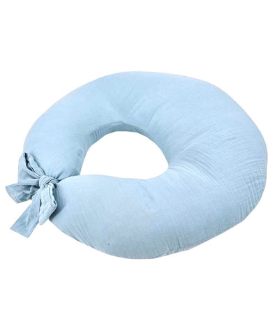 Lune d'allaitement en mousseline - Bleu