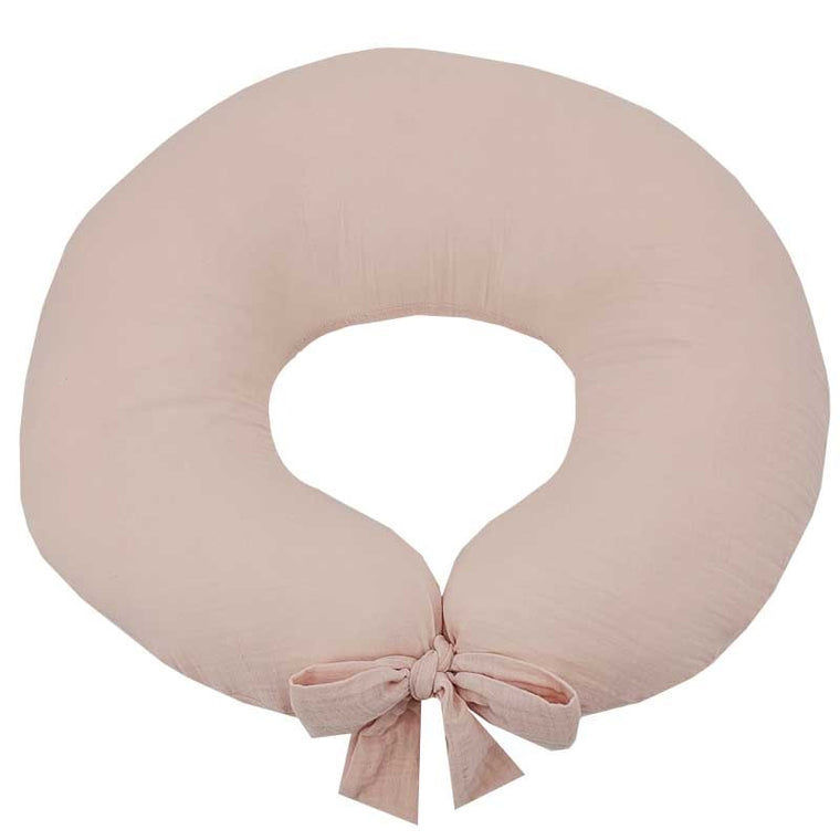 Muslin nursing crescent Rose Pink