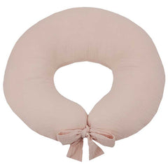 Croissant d'allaitement en mousseline Rose poudré