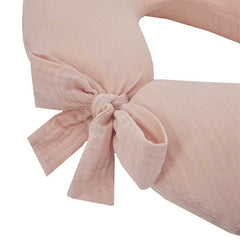 Croissant d'allaitement en mousseline Rose poudré