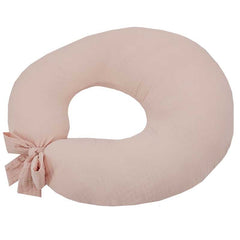 Croissant d'allaitement en mousseline Rose poudré