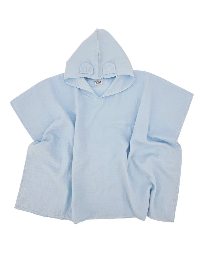 Muslin Poncho BLUE