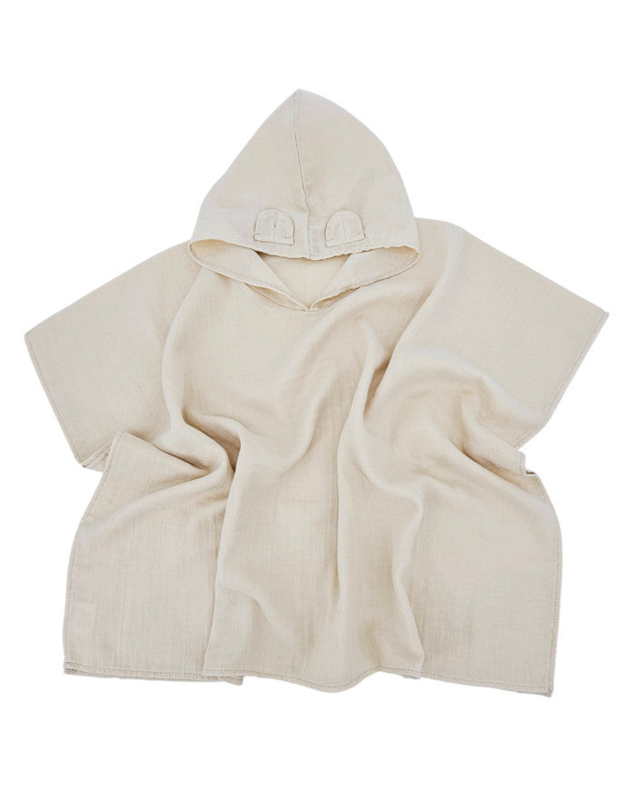 Poncho en mousseline Latte