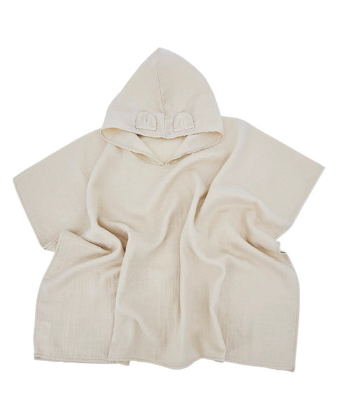Poncho en mousseline Latte