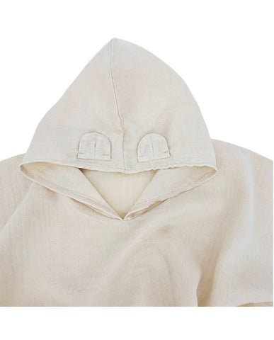 Poncho en mousseline Latte