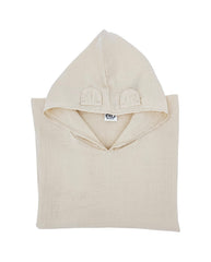 Poncho en mousseline Latte
