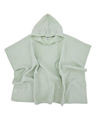 Poncho en mousseline menthe