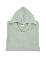 Poncho en mousseline menthe