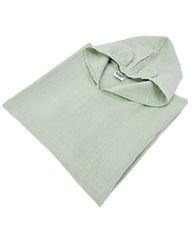 Poncho en mousseline menthe