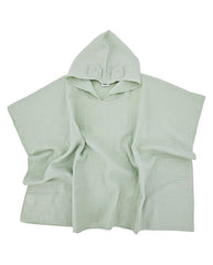 Poncho en mousseline menthe