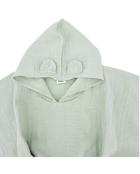 Poncho en mousseline menthe