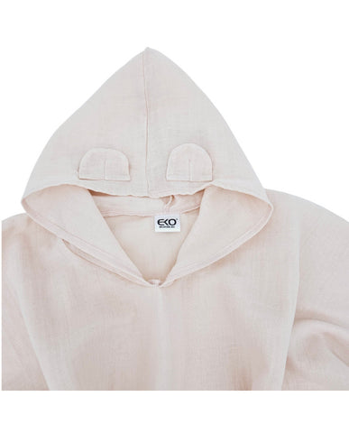 Poncho en Mousseline Rose Pâle