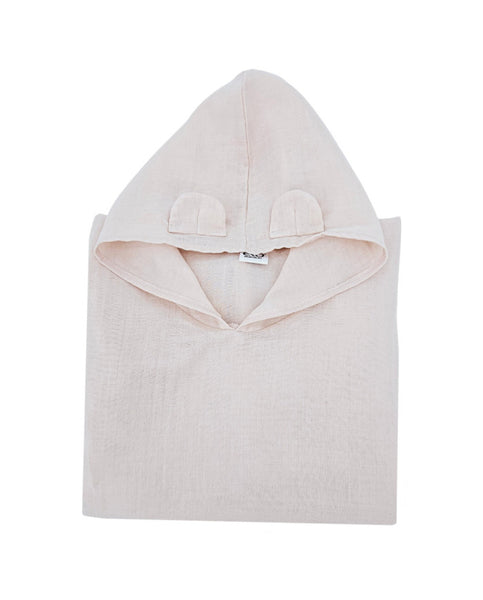 Poncho en Mousseline Rose Pâle