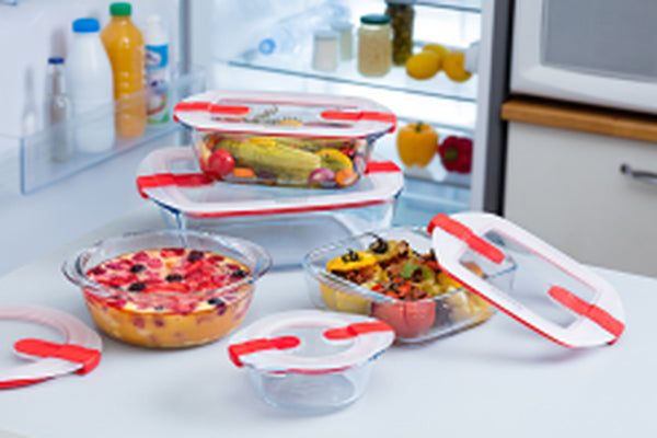 Ensemble de 3 plats rectangulaires Cook & Heat de 1,1 litre