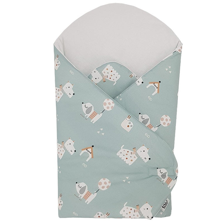 Printed Cotton Swaddle Blanket - Dogs