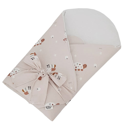 Lange en coton imprimé avec des abeilles sur des noix de coco