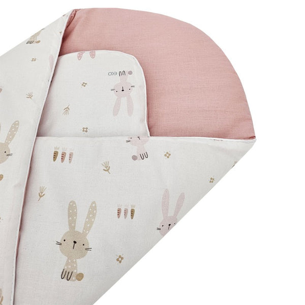 Gedrukte katoenen kegel met kokosnoot konijn