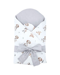 Garde lange en coton imprimé en forme de cône avec un motif OURS JARDINIER