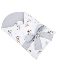Garde lange en coton imprimé en forme de cône avec un motif OURS JARDINIER