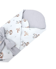 Garde lange en coton imprimé en forme de cône avec un motif OURS JARDINIER