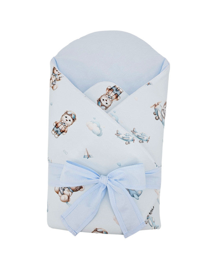 Printed cotton cone with coconut fiber filling, PILOT BEAR