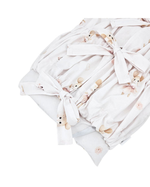 Printed Cotton Swaddle Blanket Ballerina Mouse