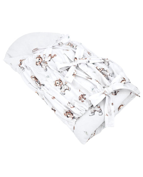 Printed Cotton Swaddle Blanket GARDENER BEAR