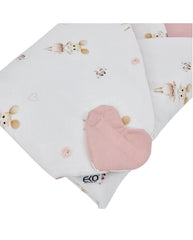 Souris ballerine en coton imprimé double-face