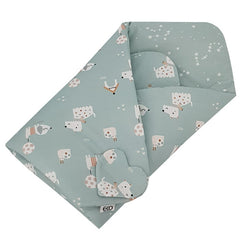 Double-sided printed cotton swaddle blanket — Dogs
