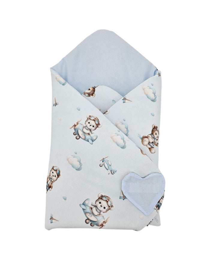Double-sided printed cotton horn PILOT BEAR