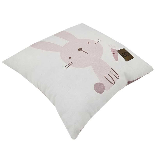 Oreiller animal Lapin / Rose vif