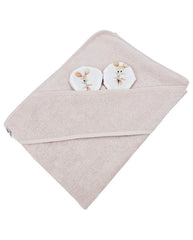 Bamboe badcape Ballerina Muis / Roze
