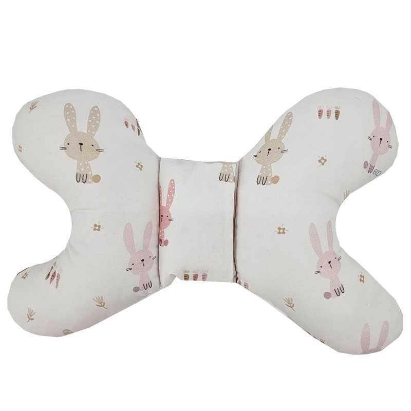 Oreiller papillon lapin / Rose vif