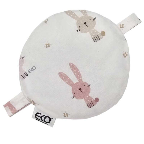 Bouillotte noyaux de cerise 15 x 15 cm Lapin / Rose vif