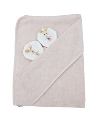 Bamboe badcape Ballerina Muis / Roze