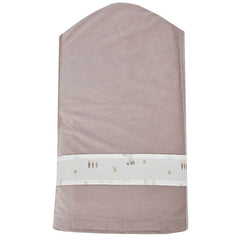 Cône de coton avec LAPIN EN VELOURS/ROSE PÂLE