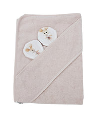 Bamboe badcape Ballerina Muis / Roze