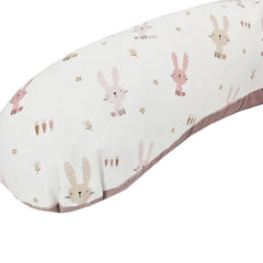 Velvet nursing pillow Bunny / Rose Pink