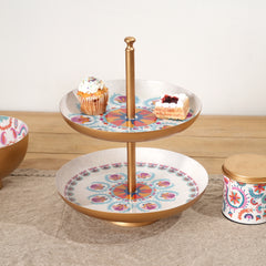 2-Tier Cake Stand – Metal Dessert Display Stand for Parties & Events