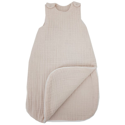 Muslin sleeping bag medium beige