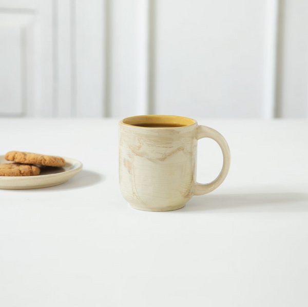 Handgemaakte Amber Love Keramische Koffie- & Theemok