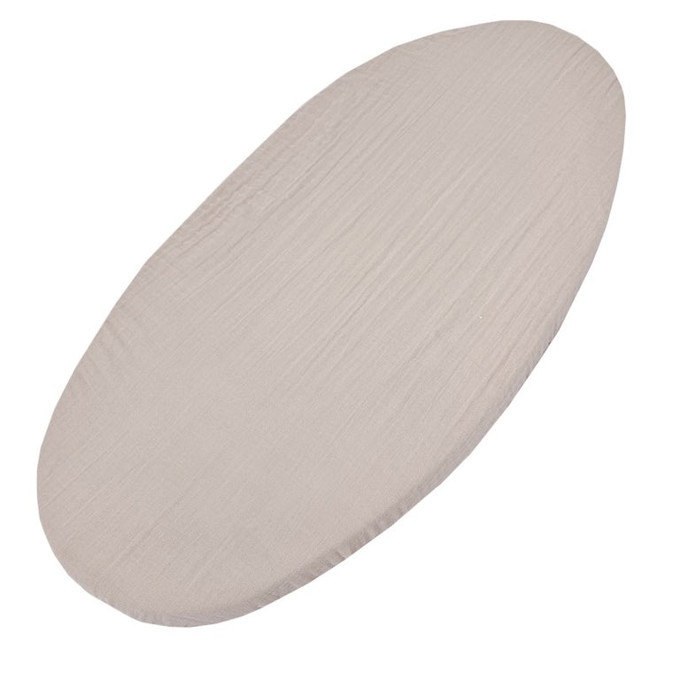 Muslin fitted sheet 40 x 80 cm beige