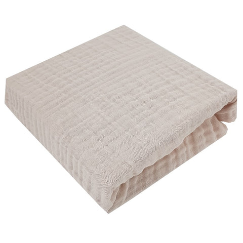 Muslin fitted sheet 40 x 80 cm beige