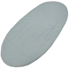 Mousseline hoeslaken met elastiek 40 x 80 cm, mint
