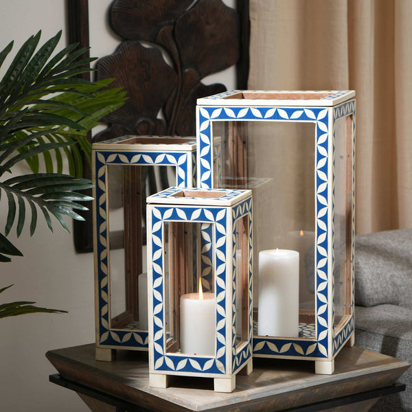 Lanterne en métal marocaine | Porte-bougie décoratif | Lumière ambiante intérieure/extérieure | Décoration de maison bohème et rustique