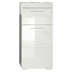 AMANDA bathroom cabinet - 1 door + 1 drawer - W37 x D31 x H79 cm - White - TRENDTEAM