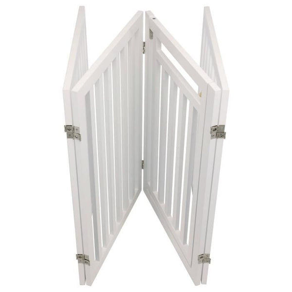 TRIXIE Barrière de sécurité avec porte - 60/160 x 81 cm - Blanc - pour chiens