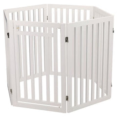TRIXIE Barrière de sécurité avec porte - 60/160 x 81 cm - Blanc - pour chiens